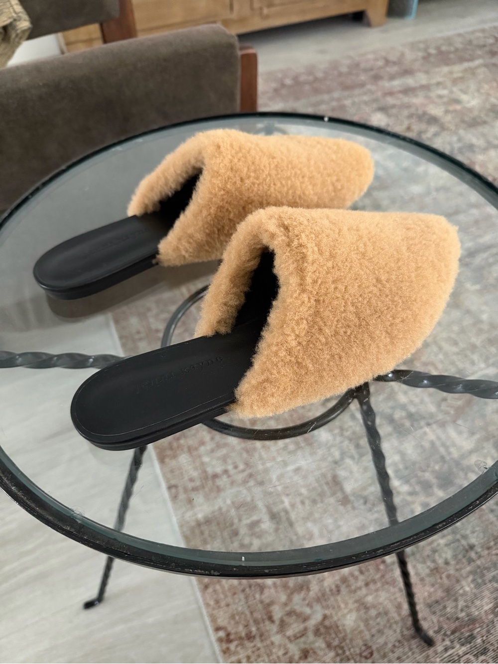 Jenni Kayne Shearling wool and leather mules - Picture 3 of 7